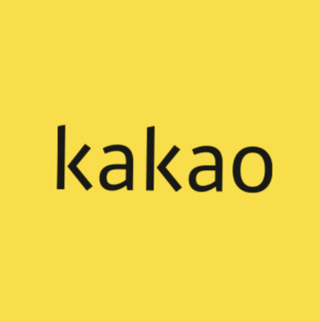 The image features the Kakao logo in black lowercase text centered on a bright yellow background. It serves as the brand identifier for Kakao Pay and Kakao Bank, the South Korean companies mentioned in the article about their partnership with Fireblocks to build secure digital asset infrastructure and explore stablecoin distribution frameworks.