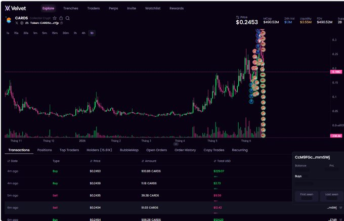 The image displays a screen from a trading app, which shows the Pokemon Gacha RWA pump. The pump has been showing a continuous increase in value over the past month, as indicated by the price chart or graph. There are no visible transactions or pulls against the pump, suggesting that it is currently leading the trend and has not experienced any significant drops. This app seems to be relatively popular for trading Pokemon cards, possibly due to its ease of use, quick insights, and potentially high returns on investment.