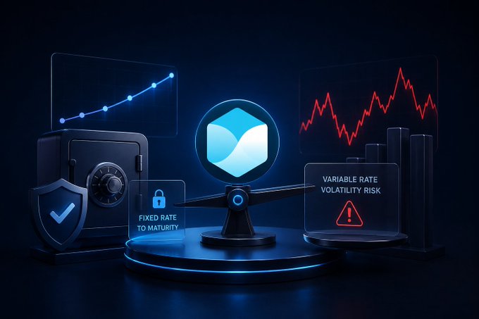 The image shows an intriguing concept related to financial terms like "entry points", "borrowing certainty", "risk", and "riskiness" displayed on a digital screen with red, blue, black, and green icons representing different variables or indicators.