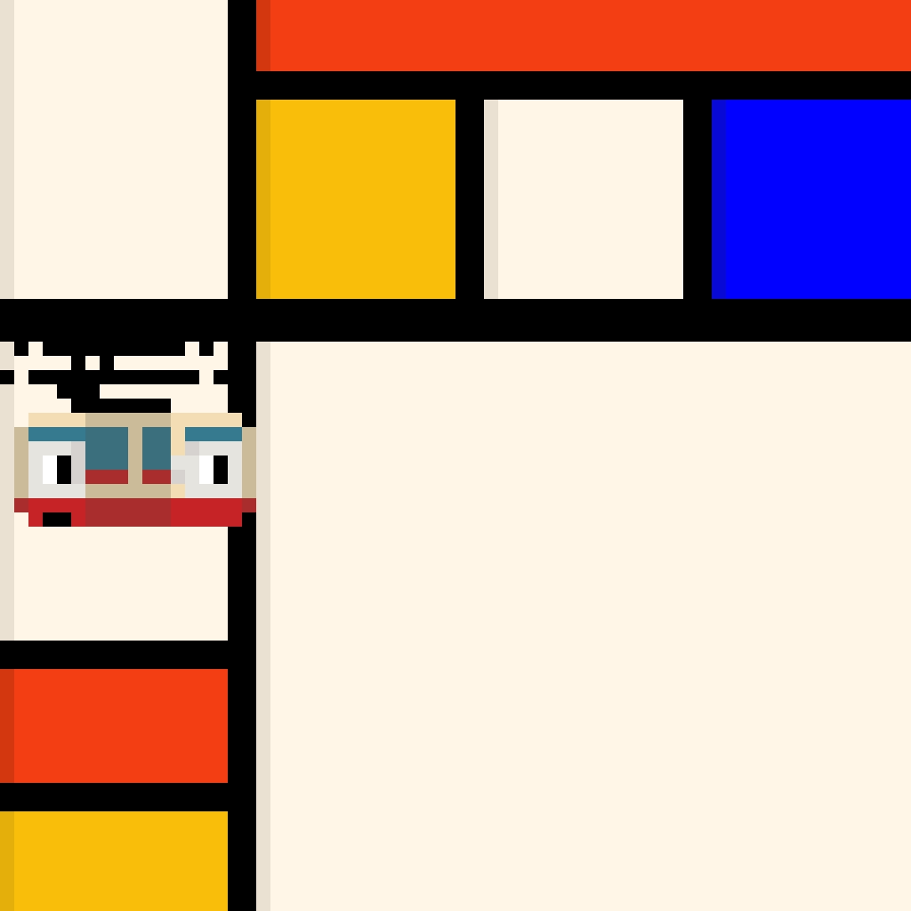 The image features a digital art piece with a white background, divided into nine squares of varying sizes arranged in a 3x3 grid. Each square contains an object or element that represents a different color - red, yellow, blue, green, orange, purple, pink, and black. The objects are depicted as cartoon-like illustrations, adding a playful touch to the overall design.

The post reads: "Love this". This message is placed in the bottom right corner of the image, drawing attention to it while maintaining its focus on the art piece itself.