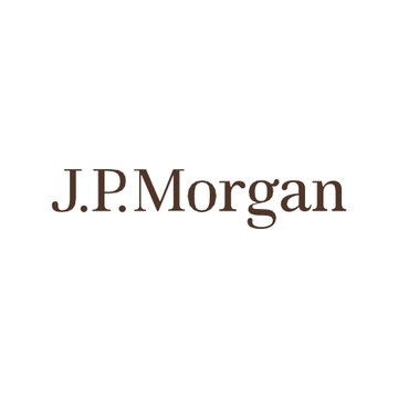 The image displays the "J.P.Morgan" logo in brown serif text on a white background, representing one of the major financial institutions mentioned in the article about the DTCC's trial to tokenize stocks and Treasurys.