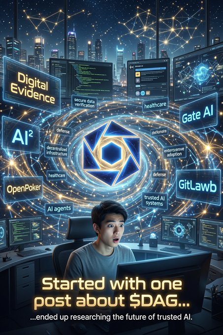 The image features a man sitting at a desk with a computer monitor in front of him. He appears to be looking surprised or intrigued by something displayed on his screen. The background of the image shows various screens, including one that says "Digital Evidence" and another that says "AI²". There are also several other screens visible in the scene.