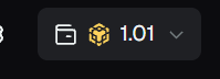 A dark interface widget displays a yellow Bitcoin logo alongside the number "1.01," which appears to represent the dwindling 1 billion balance remaining after raising 60 billion, as referenced in the post about the "Mars Alpha" project.