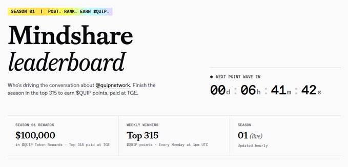 The image shows a screenshot of a website displaying information about the leaderboard at Mindshare. The webpage features text on the screen that provides details about the leaderboard's performance over a specific period, which appears to be a week. Additionally, there is a small image in the bottom left corner of the post depicting a person and their head.