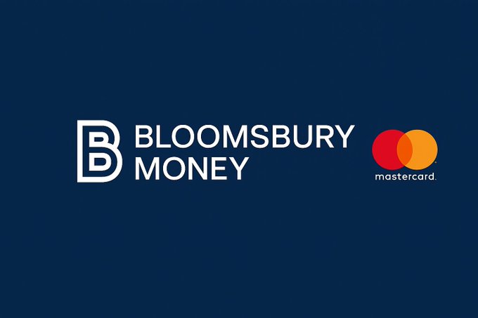 A dark blue graphic displays the 'BLOOMSBURY MONEY' logo alongside the Mastercard logo.