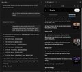 Two side-by-side dark-themed web pages from a platform called 'SuperRare' showing collections, featured artists, and editorial content.