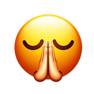 The image shows a smiling emoji with hands pressed together in a prayer or pleading gesture, conveying a hopeful or hopeful plea. Combined with the post about $pumprpg and gaming on Solana, the emoji suggests a hopeful wish for success or pumps in the crypto gaming community.