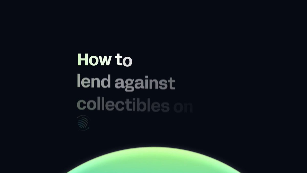 The image shows a green planet with a white border, which appears to be floating in space. The text "How to lend against collectibles" is displayed above the planet, and there are two lines of text below it that read "Someone'S PSA 10 just became your yield opportunity on @solana ...". This suggests that someone has posted an advertisement for lending against collectibles, specifically for a cryptocurrency called Bitcoin. The post encourages people to lend against collectibles in exchange for a yield return, with the option to either receive interest or a cryptocurrency token as payment.