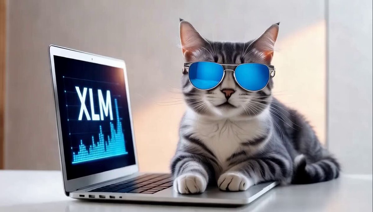 The image features a cat wearing sunglasses and laying next to an open laptop computer with "XLM" written on its screen. The cat appears to be resting or lounging, while the laptop is turned on and ready for use. The scene suggests that the cat might be enjoying some leisure time near the laptop, possibly even working or browsing the internet.