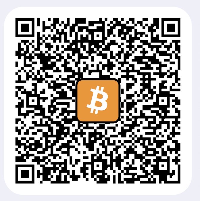 A QR code with an orange Bitcoin logo in the center, which when scanned likely directs to information about Silent Payments (BIP-352), the protocol referenced in the post that allows users to share a single permanent Bitcoin address (starting with "sp1q...") for private transactions.