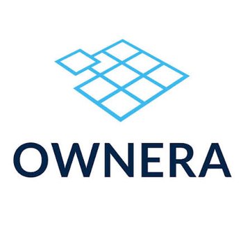 The Ownera logo displaying a geometric blue cube design above the company name in dark blue text.
