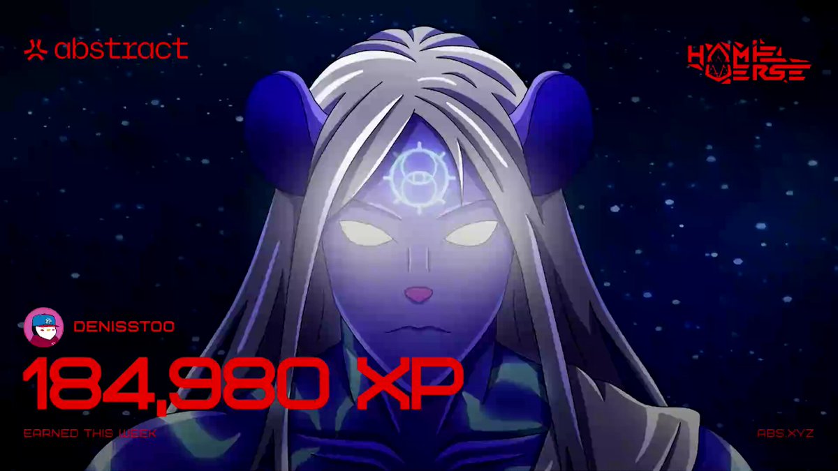The image features an illustration of a character with blue hair and white eyes. They have a red headband, giving them a unique appearance. The character appears to be wearing a backpack, possibly carrying something essential for their journey or adventure. In front of the character, there is text that reads " xp feel good now on @AbstractChain! seems to have chilled. No more 300-400k. I think it`s good." This implies that the character has gained valuable XP experience and feels accomplished. Additionally, a contest message is displayed which says "You will also join a contest. More info on @ Abstract Chain!" The character's journey can be related to their progress in the game or their overall story arc within the game world.