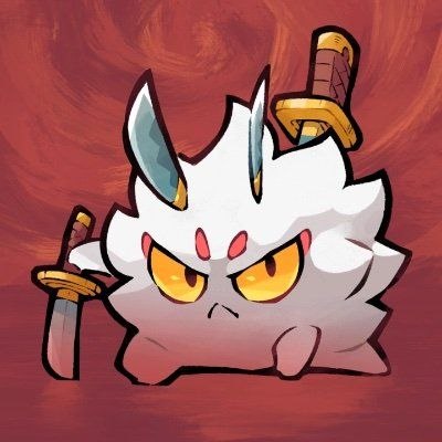 The image features a cartoon character, possibly a panda or a frog, holding two swords and standing against a red background. The character has an angry expression with its eyes wide open. Below the character, there's text that reads "Time for some Web3 gaming nostalgia Quote with the first Web3 game you ever played Mine: @AxieInfinity". This suggests that the image is related to a discussion or review of the history and evolution of Web3 gaming experiences.