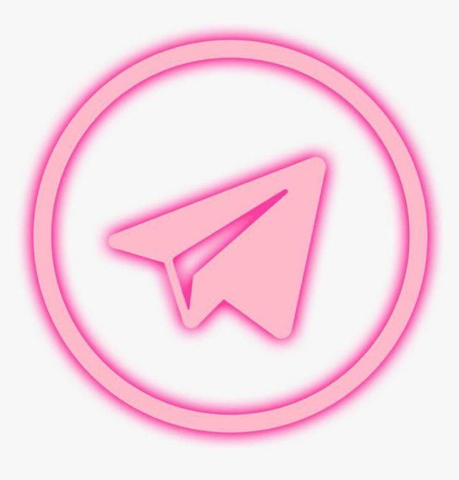 A pink paper airplane icon inside a glowing pink circle, resembling the Telegram logo, accompanies a post inviting users to join a group via a t.me link—suggesting the image serves as a visual cue for the Telegram messaging platform.