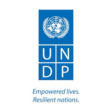 The image displays the official UNDP (United Nations Development Programme) logo, featuring the UN emblem above the letters "UNDP" in a blue grid, with the tagline "Empowered lives. Resilient nations." below. This connects to the post's claim about United Nations involvement with cryptocurrencies XLM, XDC, HBAR, and ALGO, as UNDP has been known to pilot blockchain-based solutions for sustainable development.