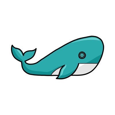 A simple digital illustration depicts a cartoonish teal whale with a white underbelly and a mechanical, gear-like eye.