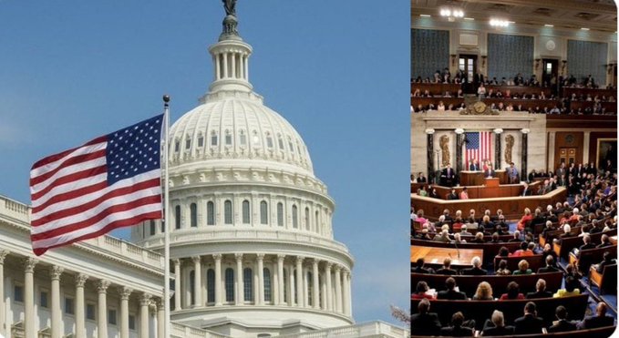 The image shows the US Capitol building with an American flag and a scene inside the House of Representatives, visually representing the legislative debate surrounding the CLARITY Act. The post highlights the critical, time-sensitive nature of the CLARITY Act's passage for crypto market clarity.