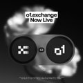 The image features promotional graphics for o1 Exchange, with smoke-like effects displaying the text "o1exchange Now Live" alongside icons representing trading platform products, visually reinforcing the announcement that all o1 Exchange products are now live on XLayer.