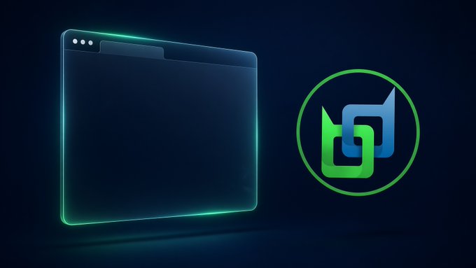 A 3D rendered image of a dark laptop or tablet with glowing green edges next to a circular green and blue logo on a dark background, likely representing the Sui blockchain or a similar Web3 platform.