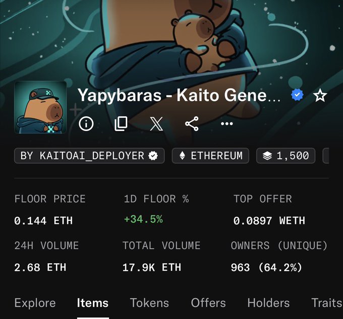 In this image, there is a screenshot of an interesting Bitcoin trading post featuring a character named "Yapberyars" who has just dropped one of its posts and everyone's crazy about it. The post appears to be for Ethereum, with various options related to items such as Bitcoins, Etherium, or tokens being offered up at an estimated value of 1,500eth or 0.89% of the total volume. The post is filled with text providing information on these offers, but the exact details are not clearly shown in this snapshot alone.