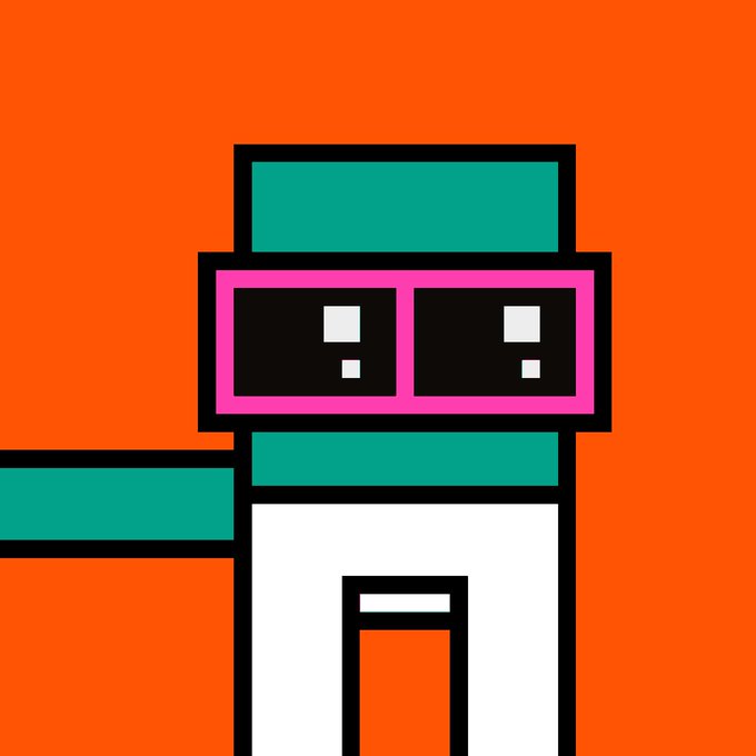 The image features a cartoon character with pink glasses, standing against an orange background. The character appears to be wearing a pair of sunglasses that are pink and white. The text "Pizza Comrades holders received WL spots" is present on the image. This suggests that the character might have won a contest or achieved something significant related to pizza. The post also mentions that the image was taken on July 1st, which could be an important date for Pizza Comrades holders.