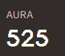 The image shows a black background with white text that reads "Aura 525". This information could be related to retirement planning, as the word "Aura" might represent an investment or financial product associated with the Aura brand. The text suggests that there are 525 points available for this particular product, which can be used in bulk trade transactions.
