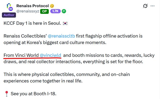 The image shows a screenshot of a social media post with a list of links. These links are related to the Vinci World event, which offers early access registration for a unique opportunity to explore the Vinci World collector's community before its official launch. The post is titled "From Vinci World #vinciwld Opens Early Access Registration The first stage of Vinci World has officially begun Powered by @renaissxyz Pre-registration is now available for users interested in joining the ecosystem before launch".