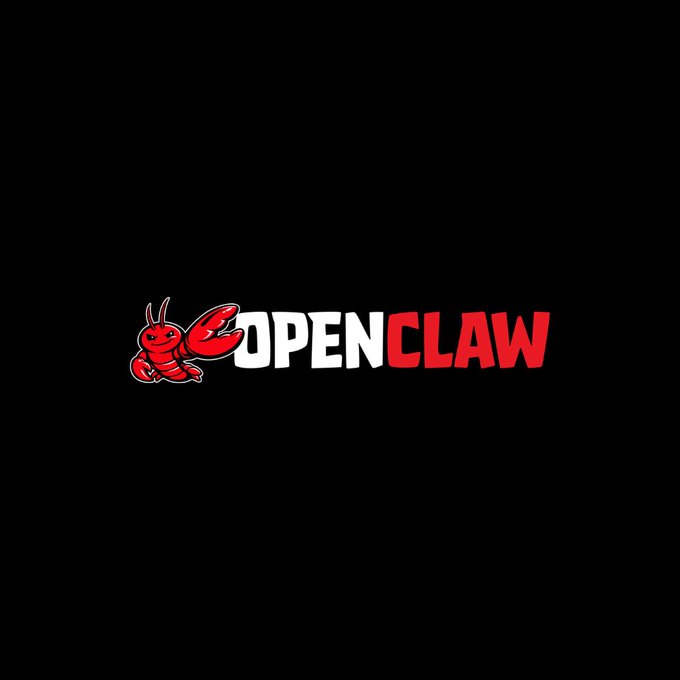 A logo featuring a red cartoon lobster mascot beside the text "OPENCLAW" (with "OPEN" in white and "CLAW" in red) on a black background, representing the OpenClaw project mentioned in the update announcement.