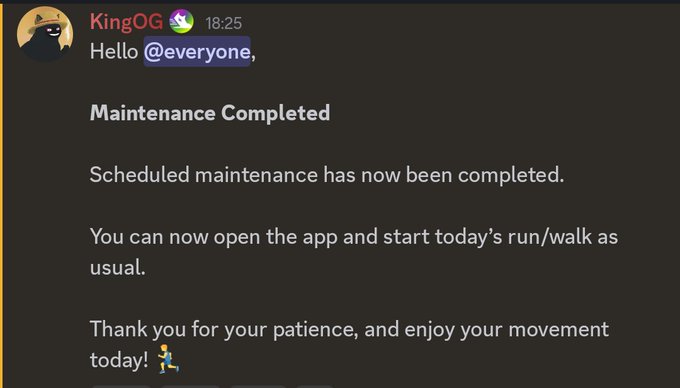 The image presents a message, presumably from an app or platform, about maintenance being completed for some reason. The post features the words "Stepn" and "# STEP N #stepN", suggesting that the process of completion has been finished and is now open for users. In this case, it appears to be an email notification rather than an app-related message since there are no explicit mentions of a smartphone or social media elements present in the image. The main focus should be on the maintenance completed and how it could positively impact the user's experience by offering a functional service or improving the app according to their needs.