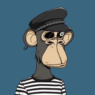 A cartoon monkey wearing a captain's hat, sunglasses, and a striped shirt, with the post "GM" suggesting a "Good Morning" greeting from the stylish, laid-back character.