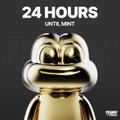Album cover for '24 HOURS' by UNTIL NEXT featuring a gold inflatable-style figure on a black background.