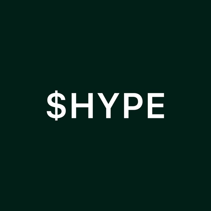 A dark green background with the white text '$HYPE' displayed in the center.
