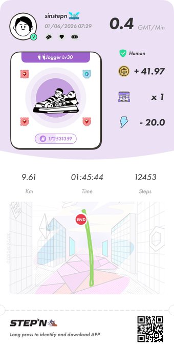 The image shows a step tracking app with a purple background, displaying information about the user's activity level during their workout session. The app provides details such as the number of steps taken, calories burned, and distance traveled. It also includes a map that helps users visualize their progress in various locations around the world.