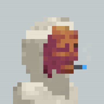 A pixel-art skeletal figure wearing a white hooded cloak is shown against a gray background, visually representing the "Ivory Cloak" NFT being discussed. The post describes a successful experiment in listing the digital artwork at 1.35 ETH for 24 hours despite a floor price of 0.35 ETH, with the piece still trading above 1 ETH afterward, validating the strategy.