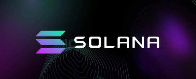 The Solana logo is displayed against a dark background with subtle gradient lighting. The accompanying text discusses the Alpenglow consensus upgrade for the Solana blockchain.