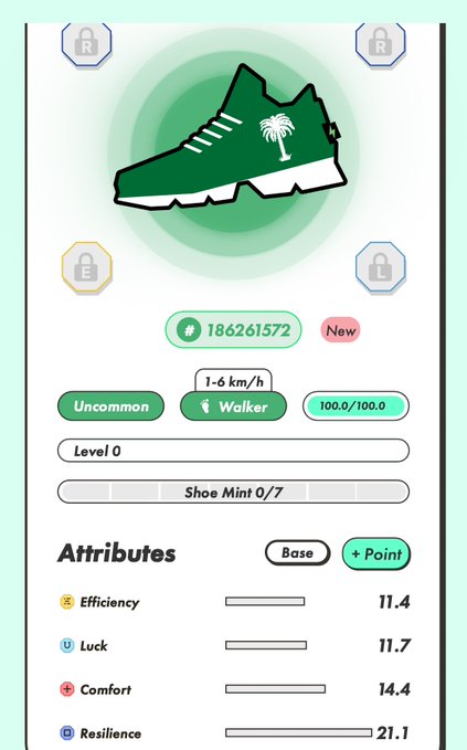The image features a green shoe with white designs, which appears to be a sneaker or athletic shoe. The shoe has a palm tree design on it, adding a unique touch to its appearance. The shoe is placed against a gray background, making it stand out prominently in the image.