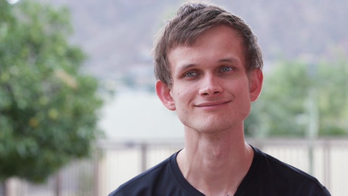 Vitalik Buterin, the co-founder of Ethereum, smiles outdoors with greenery and a fence in the background. His image accompanies a post about traders on Kalshi pricing in a potential move for $ETH toward $2,650, tying the news to Ethereum's creator.