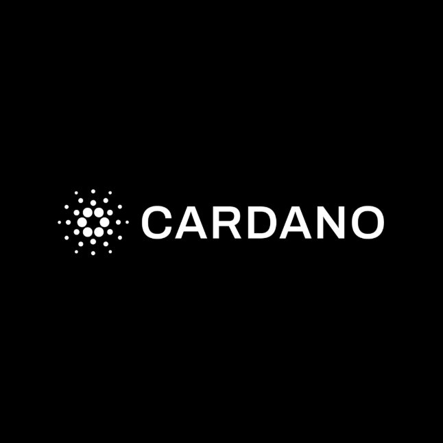 The image displays the Cardano logo, featuring its signature circular dot emblem alongside the "CARDANO" wordmark in white text on a black background. This branding visually anchors the announcement about Cardano being adopted by Blockforce to enhance traceability in Brazil's fashion industry, highlighting the blockchain's expanding real-world enterprise use case.
