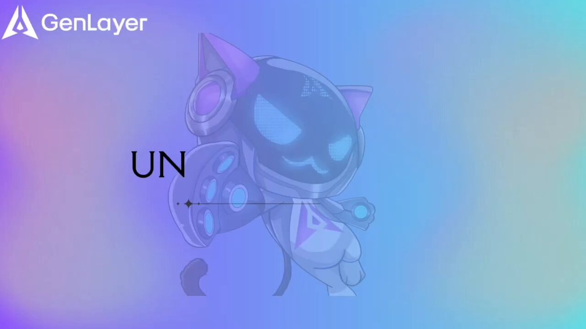 The image features a cartoon cat wearing headphones with an "UN" written on its chest. The cat appears to be listening to music or engaging in some form of audio activity, as indicated by the headphones. The background of the image has a gradient effect that transitions from purple to blue, creating a visually appealing and dynamic scene.