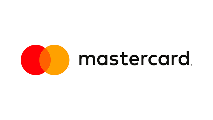 The image features a white background with the Mastercard logo prominently displayed at the center. The text "Mastercard" is written in black below the logo, indicating that the company has recently made changes to its payment methods. Specifically, they have started accepting transactions in stablecoins such as USDC and PYUSD. This change allows for more secure and transparent transactions without requiring a traditional bank account.