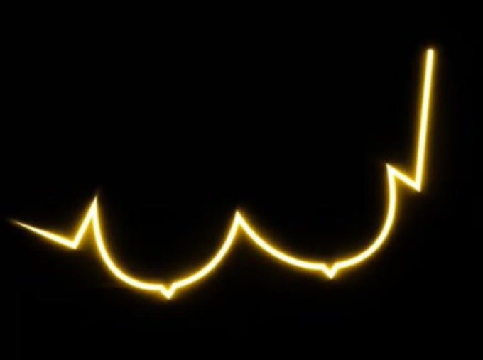 The image features a bright yellow line that appears to be curving or bending, possibly due to a camera flash. The curve of the line is set against a black background, which makes the yellow line stand out prominently. The image also contains text in the form of "solana:EuDGQRFvuDezFXsrPwA9XbeWj6PkgdVfKUuef7qBpump". This text seems to be related to a specific event or situation, possibly involving the bright yellow line.