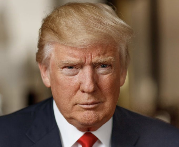 This image shows a portrait of Donald Trump, accompanying a report that he earned over $1 billion in crypto-related revenue last year from his memecoin business and token sales tied to World Liberty Financial.