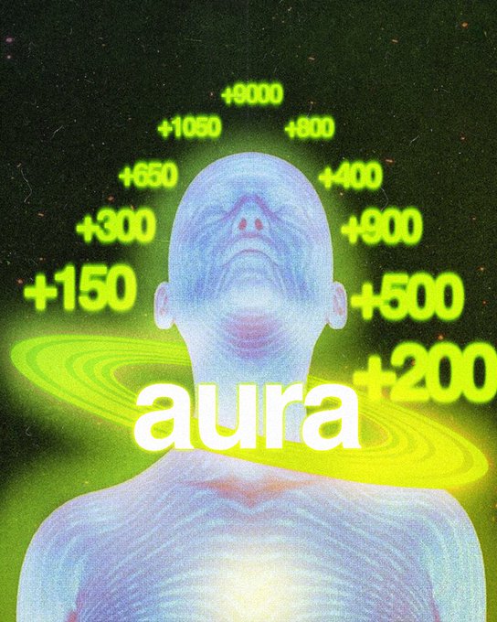 urn of auras, with the word "aurum" written in white letters and a green aura surrounding it.