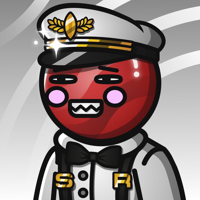A cartoon red gumball character wearing a captain's hat with a golden emblem and a tuxedo with "SR" lettering on the lapels, representing the SpaceRidersXYZ brand. The polished, glamorous appearance of the character visually reinforces the post's emphasis on aesthetics and the invitation to join the SpaceRiders ride.