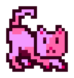 A pink pixel-art pig with a curly tail is featured in the image, which corresponds to MoonCat #5858. The accompanying post references the cat's name placeholder and an Ethereum transaction hash for the mint.