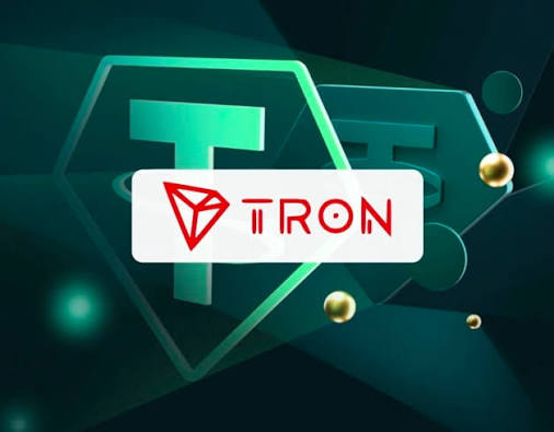 A TRON logo badge is displayed against a dark teal background featuring a stylized "T" emblem and floating gold spheres, visually branding the milestone of TRON's stablecoin market capitalization reaching a record $89.2 billion.