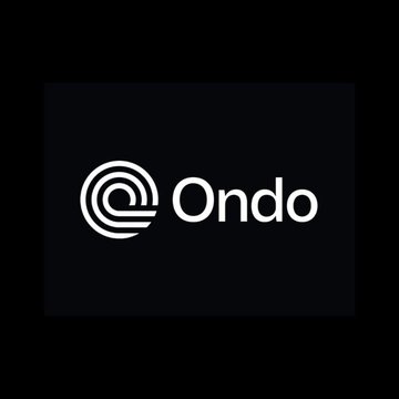 The image features a logo for an organization called "Ondo" written in white against a black background. The logo consists of a circle with a line through it, which is the company's name. The text "Ondo" is positioned at the center of the circle and is surrounded by a thin white line. The logo appears to be simple yet effective, making it easy for people to recognize the organization.