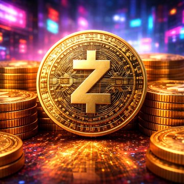The image features a large golden coin sitting atop several other coins. The coin has the letter "Z" printed on it, which could be interpreted as a symbol for Bitcoin or another cryptocurrency. In the background, there are neon lights that add a vibrant touch to the scene. The text in the image reads "LATEST: Zcash developers patched a critical Orchard bug that could have allowed double-spending, with no exploit detected and the ZEC supply unaffected." This message suggests that the coin has been recently minted or is part of an ongoing project related to cryptocurrency development.

The main focus of the image is on the golden coin, but it also serves as a backdrop for other coins in the scene. The presence of these additional coins highlights the significance and value of the golden coin itself.