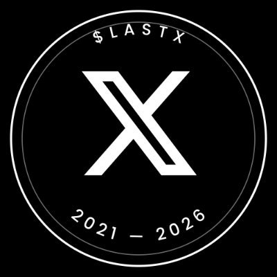 The image features a logo with a white "X" symbol, surrounded by black text that reads "2021-2026". The background of the image is black, which contrasts with the white elements. The main focus of the image is the text "LASTX", and it appears to be related to an event or promotion happening in the year 2021-2026.