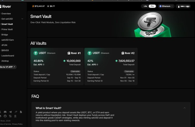 The image shows a screenshot of a web page featuring details about cryptocurrency lending, specifically focusing on the "River" coin. The page displays information about different cryptocurrencies and the fees associated with trading them. In addition, there are options for trading the cryptocurrency and its related coins using various payment methods. The post suggests that it is a guide or tutorial on how to use smart vault, which is a tool used in cryptocurrency lending to bypass KYC requirements.